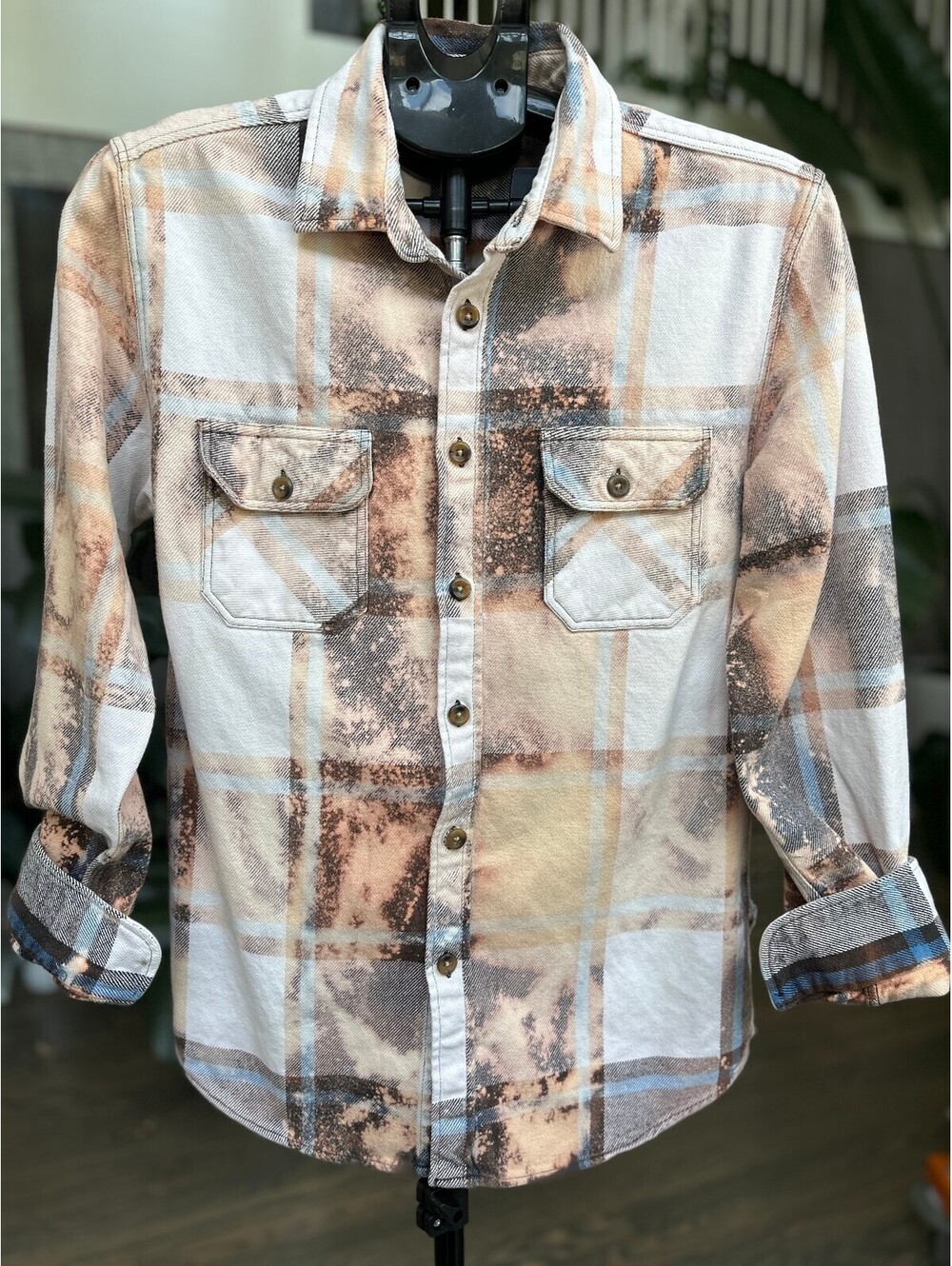 Upcyled Flannel Shirt | Distressed | One of a Kind